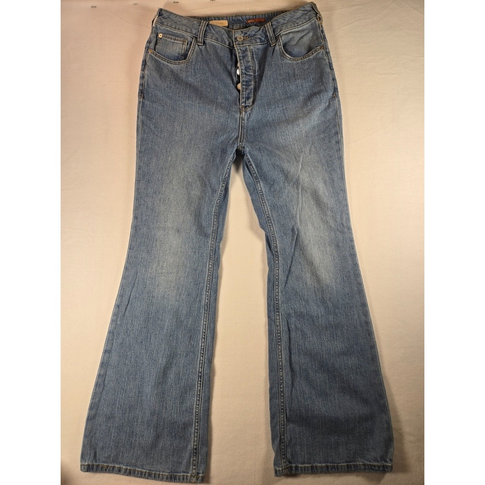 Anthropologie Pilcro Jeans 31 High Rise Trouser Bootcut Med Wash